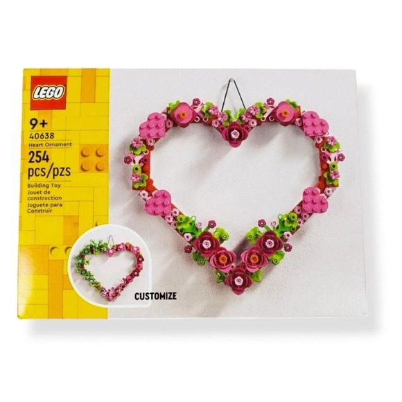LEGO Valentine Heart Ornament 40638 Valentines Day Customizable